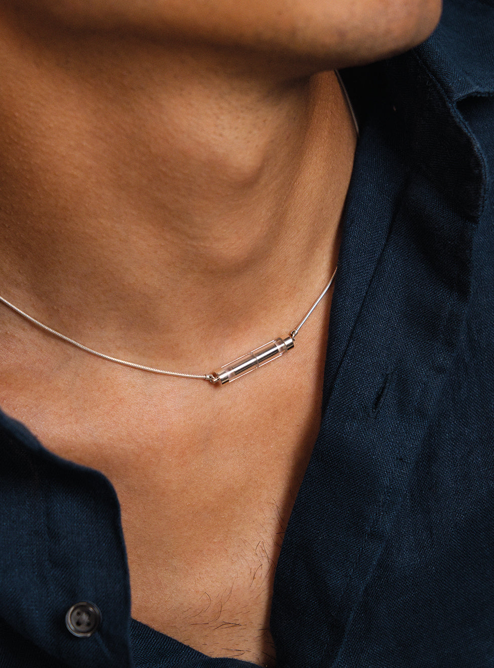 Pendente Aut-Aut, argento sterling 925, capsula in titanio