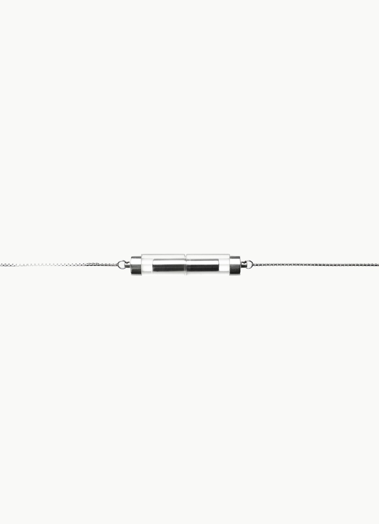 Pendente Aut-Aut, argento sterling 925, capsula in titanio